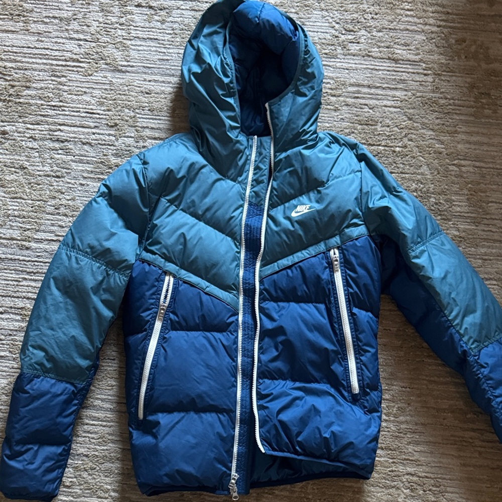 Nike Storm Fit Jacket -  Two-Tone Blue Hooded Jacket